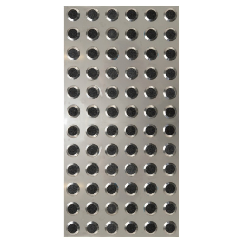 Duratac Tactile Plate Stainless Steel - Carborundum Insert